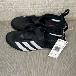 Adidas Black Cycling Shoes with White Accents
